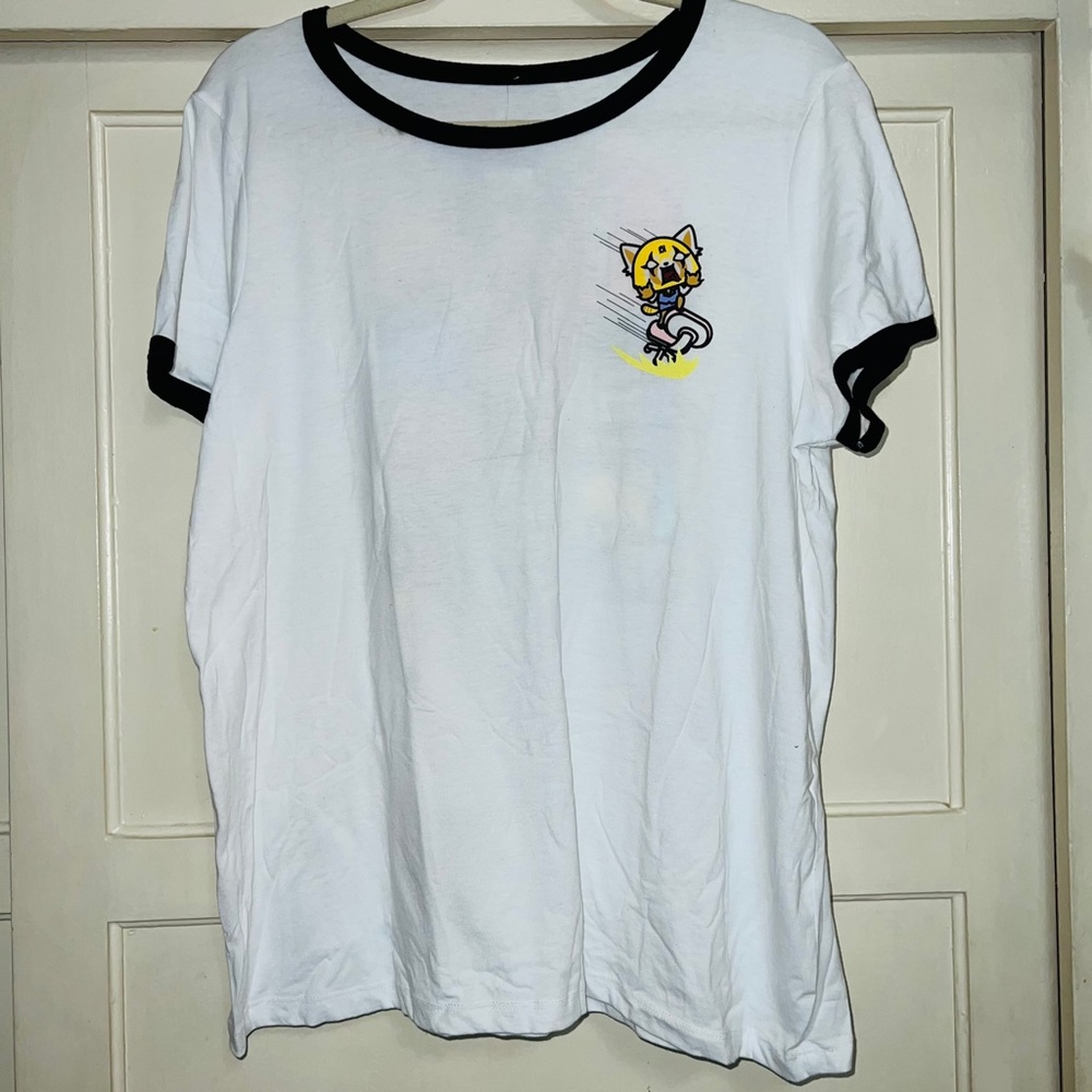 NWT Box Lunch Aggretsuko Pastel Block ringer tshirt